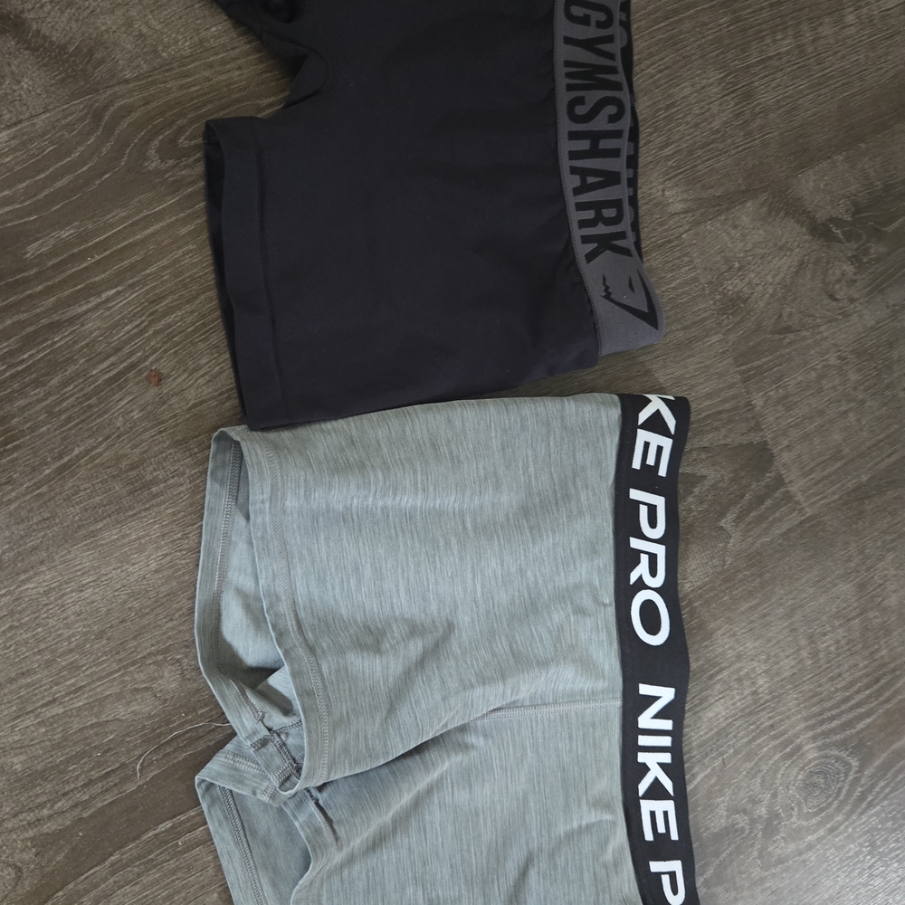 Gymshark Black and Gray Athletic Shorts with Tapered Fit